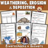 Weathering, Erosion and Deposition {Editable} {Worksheets}