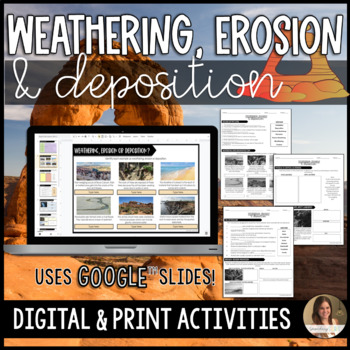 Preview of Weathering Erosion and Deposition Activities - Google Slides™ and Print