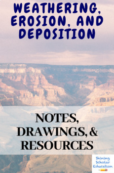 Preview of Weathering, Erosion and Deposition Notes/Videos/Drawings/Resources