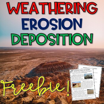 Preview of Weathering, Erosion, and Deposition Reading Comprehension Passages and Questions