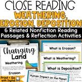 Weathering Erosion & Deposition Reading Passages Human Imp