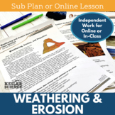 Weathering Erosion and Deposition - Sub Plans - Print or Digital