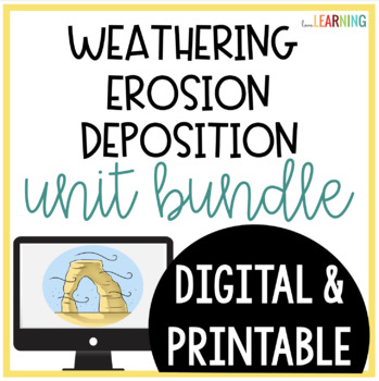 Preview of Weathering, Erosion, and Deposition - Lesson, Interactive Notes, Sort Activity