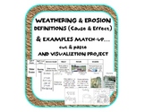 Weathering & Erosion definitions sort (cause & effect) exa