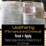 Weathering (Mechanical and Chemical) Read and Apply (NGSS 