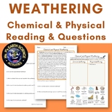 Weathering- Physical and Chemical Reading and Worksheets