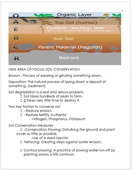 Preview of Weathering, Soil Science, Ice Ages, Unit Notes, Earth Science Curriculum