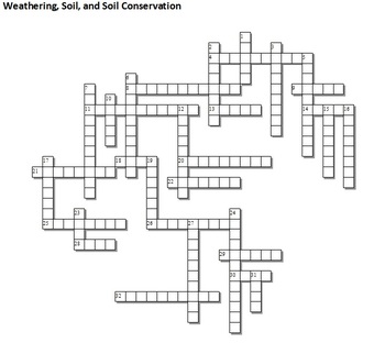 Weathering and Soil Crossword Puzzle by Science from Murf LLC TpT