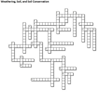 Weathering and Soil Crossword Puzzle by Science from Murf LLC | TPT