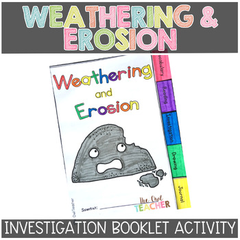 Preview of Weathering & Erosion | Investigation Booklet Printable & Digital