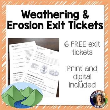 Preview of Weathering and Erosion Exit Tickets