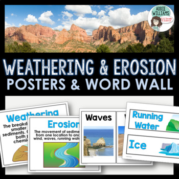 Preview of Weathering and Erosion Posters / Word Wall