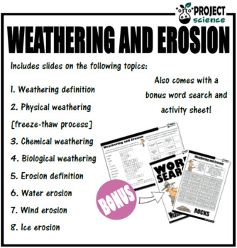 Weathering and Erosion PowerPoint and Activity Sheets by PROJECT science