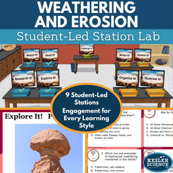 Preview of Weathering and Erosion Student-Led Station Lab