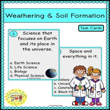 Weathering and Soil Formation Task Cards by Teaching Tykes ...