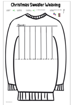 weave a christmas sweater printable template for paper weaving