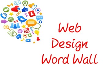 Preview of Web Design Word Wall