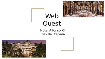 Preview of Web Quest: Visitar un hotel español (distance learning appropriate)