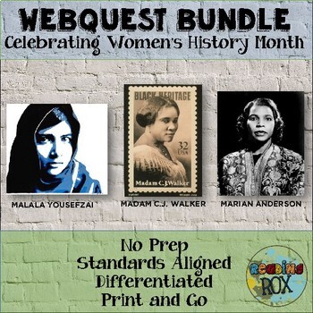 Preview of WebQuest Bundle: Celebrating Women's History