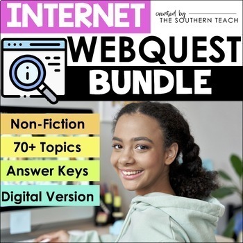 Preview of WebQuest - Internet Scavenger Hunt Digital Inquiry Activities for the Year