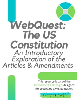Preview of WebQuest - The US Constitution