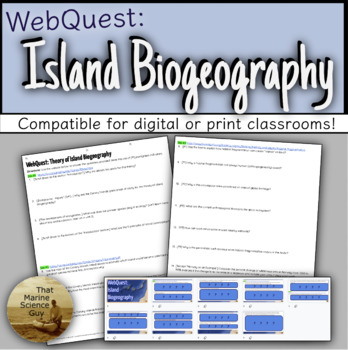 Preview of AP® Env Science Unit 2.3 WebQuest - Island Biogeography & Habitat Fragmentation