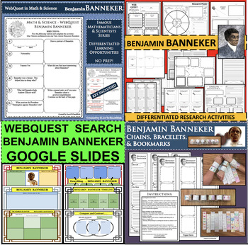 Preview of BENJAMIN BANNEKER BUNDLE Research Project Biography Graphic Notes