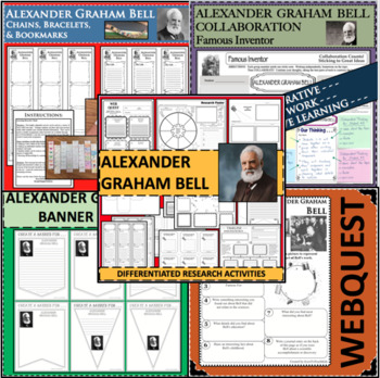 Preview of ALEXANDER GRAHAM BELL BUNDLE Science Scientist Research Project Biography