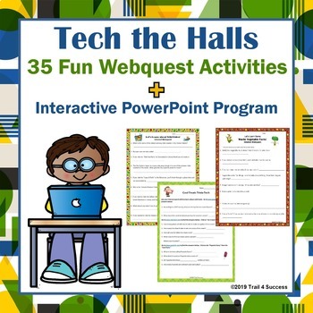 Preview of Webquest Bundle of 35 Scavenger Hunt Activities and PowerPoint Lesson