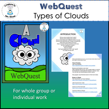 Preview of WebQuest - Cloud WebQuest - Distance Learning