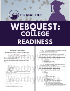 Preview of Webquest: College Readiness