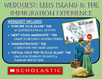 Preview of Webquest: Ellis Island & the Immigration Experience (Scholastic)