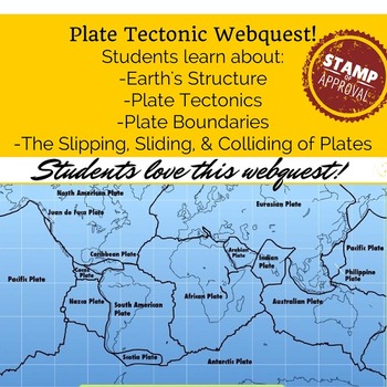 Preview of Webquest Interactive Dynamic Earth Site Earth's Structure Plate Tectonics