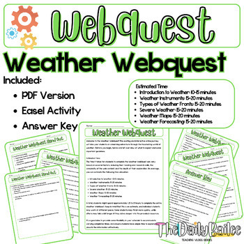 Preview of Webquest - Weather