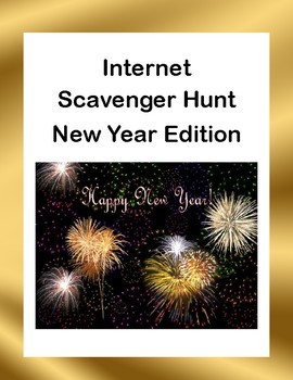 Preview of Webquest or Internet Scavenger Hunt  New Year's Edition Grades 5-8