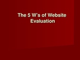 Website Evaluation PowerPoint - Research Paper and Exposit