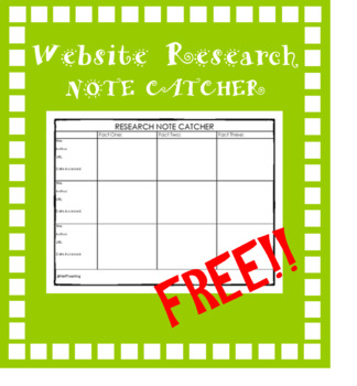 Preview of Website Research Note Catcher