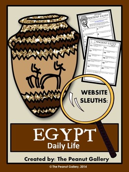 Preview of Website Sleuths- Ancient Egypt (Daily Life) | Web/ Internet Search