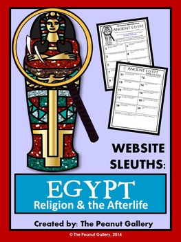 Preview of Website Sleuths Ancient Egypt (Religion and the Afterlife) | Web Search Activity