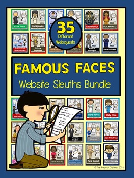 Preview of Website Sleuths Bundle: Famous Faces | Web/ Internet Search | Scavenger Hunt