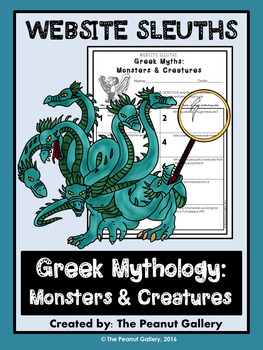 Preview of Website Sleuths: Greek Mythology- Monsters & Creatures | Web/ Internet Search