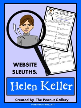 Preview of Website Sleuths- Helen Keller | Web/ Internet Search | Scavenger Hunt Activity