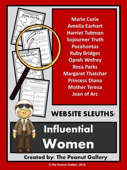 Preview of Website Sleuths: Influential Women | Web/ Internet Search | Scavenger Hunt