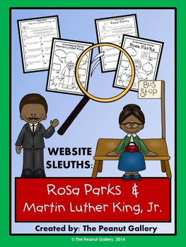 Preview of Website Sleuths: Rosa Parks and Martin Luther King, Jr.