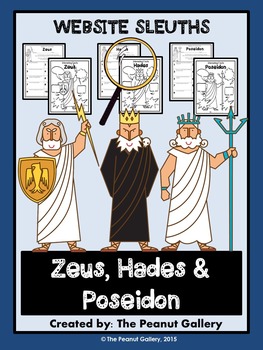 Preview of Website Sleuths: Zeus, Hades & Poseidon | Web/ Internet Search | Scavenger Hunt