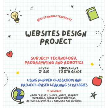 Preview of Website design project (PBL) - 2º ESO - 1 term lesson plans