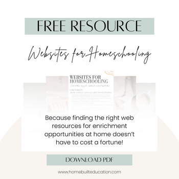 Preview of Websites for Homeschooling Freebie