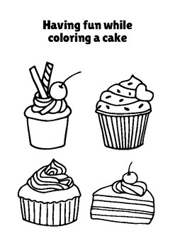 Preview of Wedding Cake Coloring Book, Coloring Books Guest Gift Wedding for Kids FOR YOU