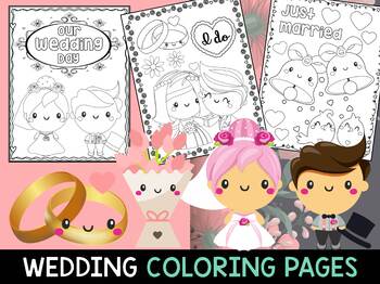 Preview of Wedding Day Coloring Pages  