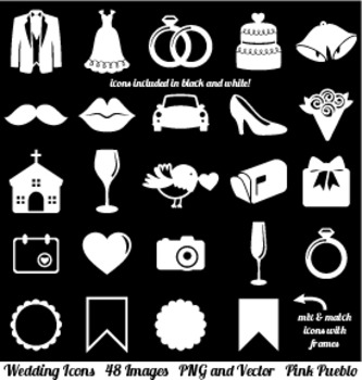 wedding invitation symbols clip art